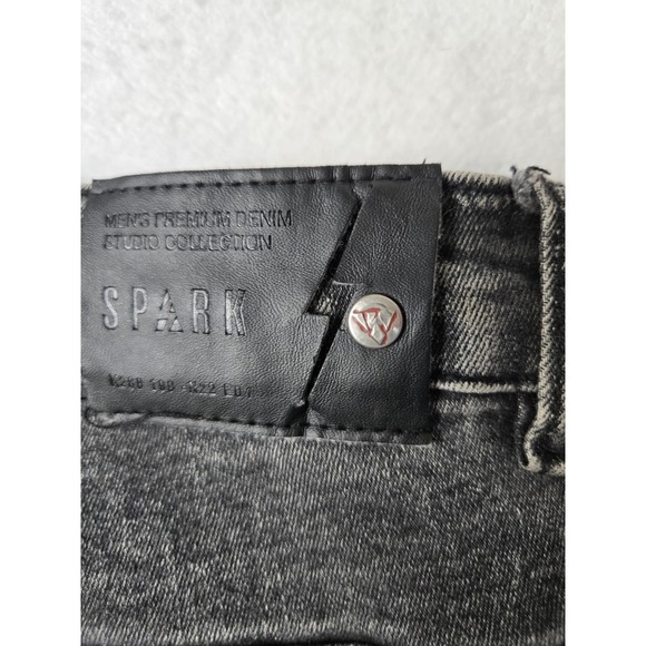 Spark Distressed Torn Stretch Slim Jeans Size 36x30 stain - Picture 7 of 12